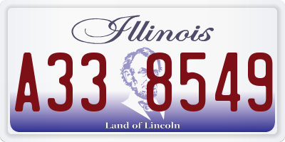 IL license plate A338549