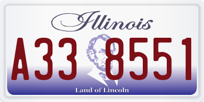IL license plate A338551