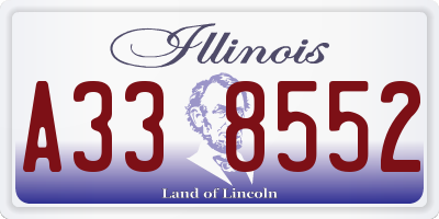 IL license plate A338552