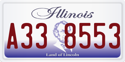IL license plate A338553