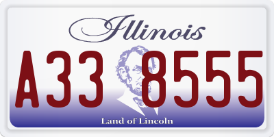 IL license plate A338555