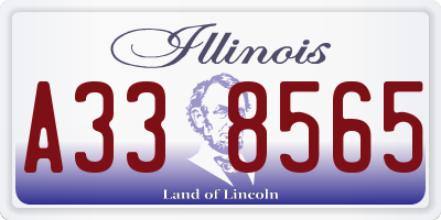 IL license plate A338565