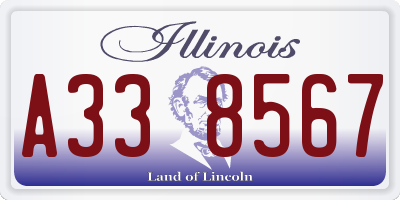 IL license plate A338567