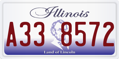 IL license plate A338572