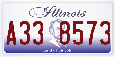 IL license plate A338573
