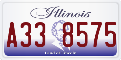 IL license plate A338575