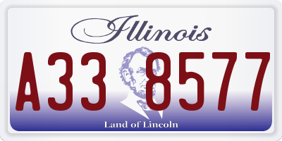 IL license plate A338577