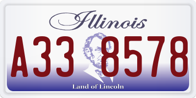 IL license plate A338578