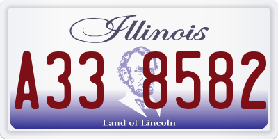 IL license plate A338582