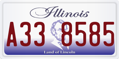 IL license plate A338585