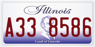 IL license plate A338586
