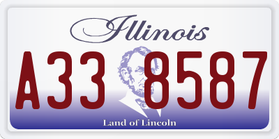 IL license plate A338587