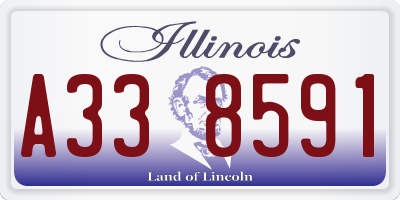IL license plate A338591