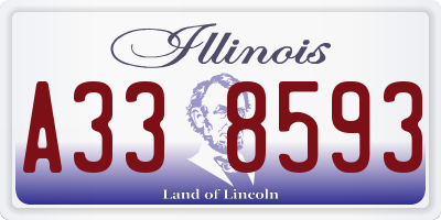 IL license plate A338593