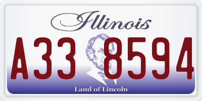 IL license plate A338594