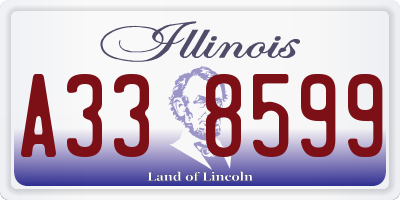 IL license plate A338599