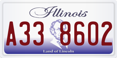IL license plate A338602