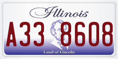 IL license plate A338608