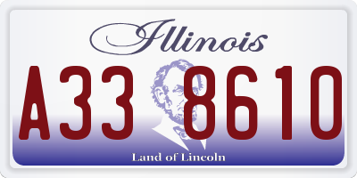 IL license plate A338610