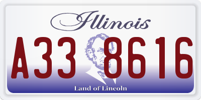 IL license plate A338616
