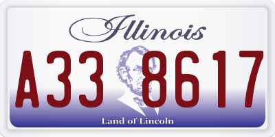 IL license plate A338617