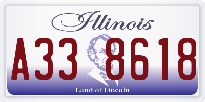 IL license plate A338618