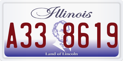 IL license plate A338619
