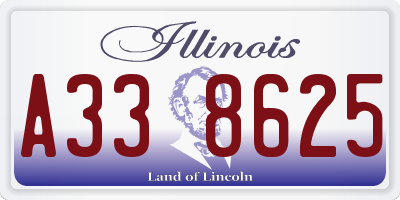 IL license plate A338625