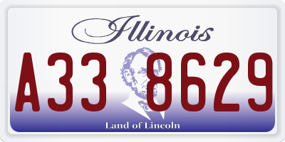 IL license plate A338629