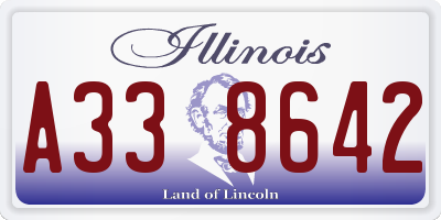IL license plate A338642