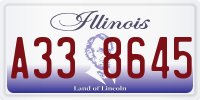 IL license plate A338645