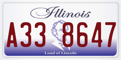 IL license plate A338647
