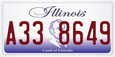 IL license plate A338649