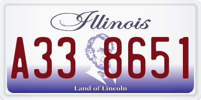 IL license plate A338651