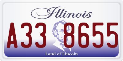 IL license plate A338655