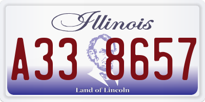 IL license plate A338657