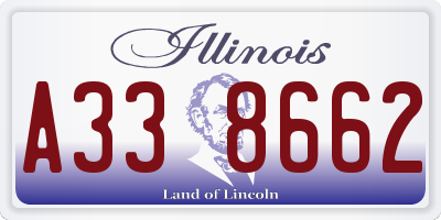 IL license plate A338662