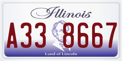 IL license plate A338667
