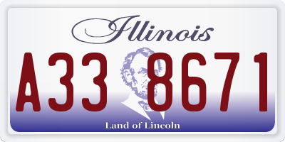 IL license plate A338671