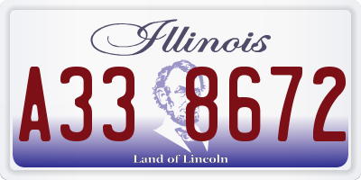 IL license plate A338672