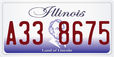 IL license plate A338675