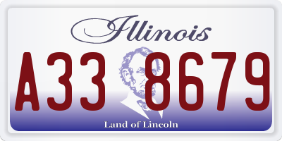 IL license plate A338679