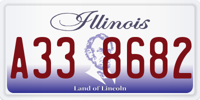 IL license plate A338682