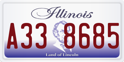 IL license plate A338685