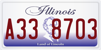 IL license plate A338703