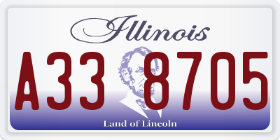 IL license plate A338705