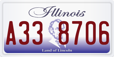 IL license plate A338706