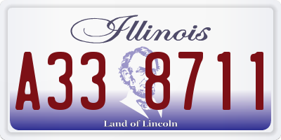 IL license plate A338711