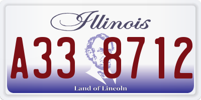 IL license plate A338712