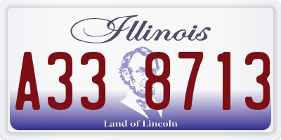 IL license plate A338713